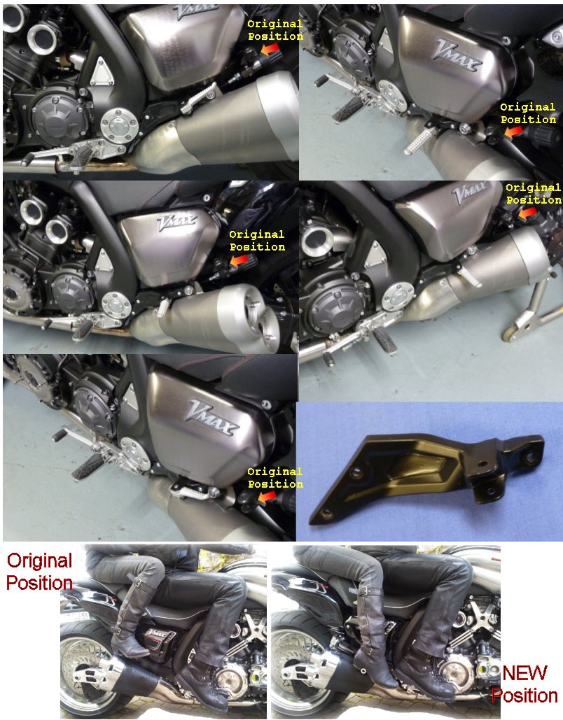 Passenger Footrest Relocation Brackets (Pair)  Exactrep 2012