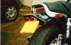  Short tail rear mudguard with twin oval lights.  (1200)