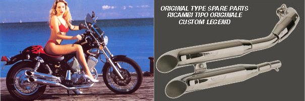 Marving 'Legend' Silencers= Custom type Slip-on Silencers =  (Slips on to Original Downpipes)